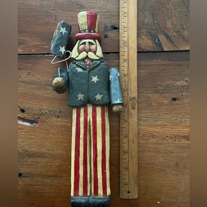 Lori Miller Whispering Pines Carving Collection Uncle Sam Patriotic Folk Art